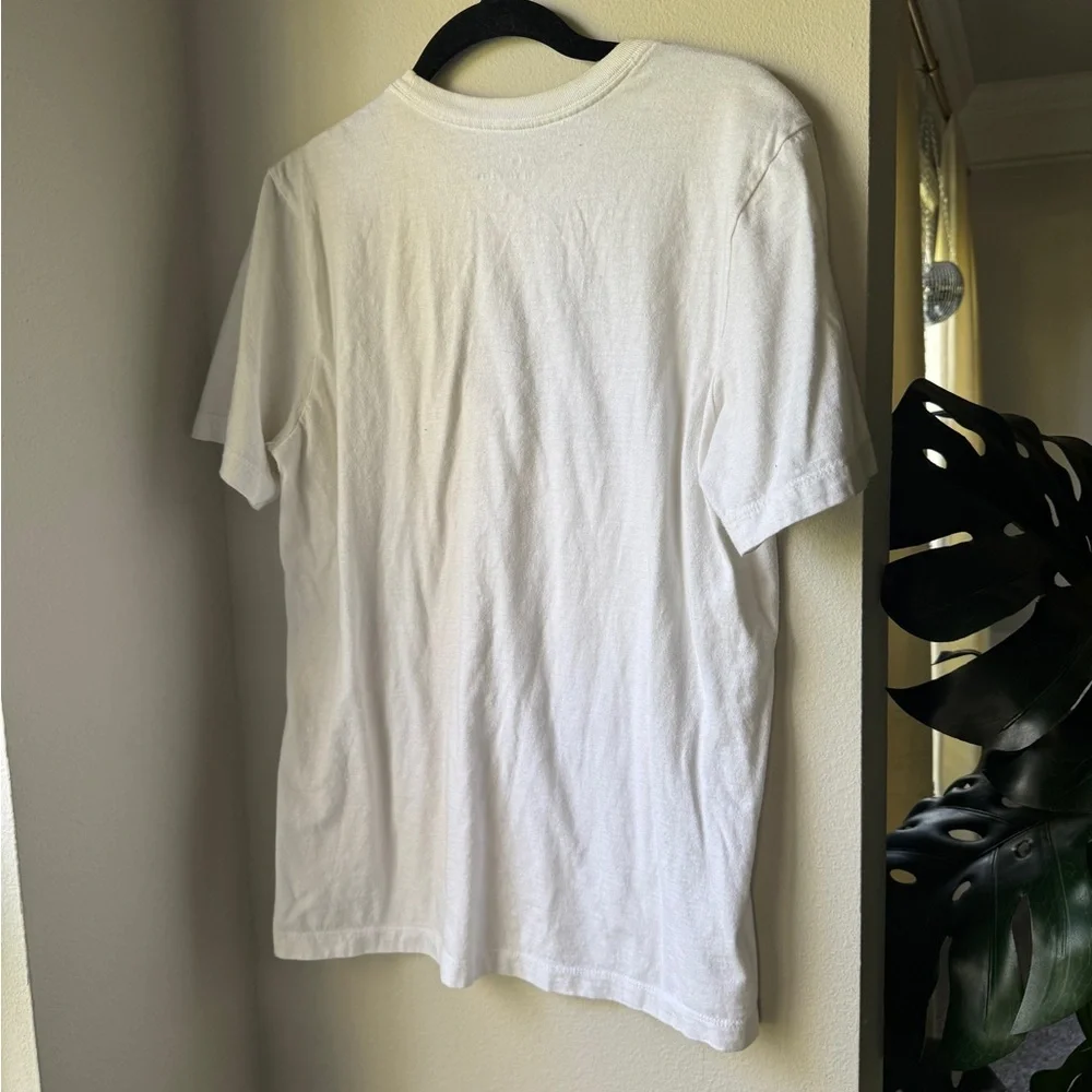 Nike White and Black Logo Tee